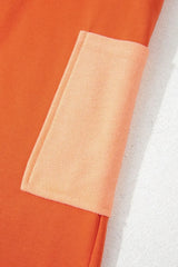 Two-Tone Short Sleeve V Neck Patched Pocket Romper - Trendsi - Flyclothing LLC