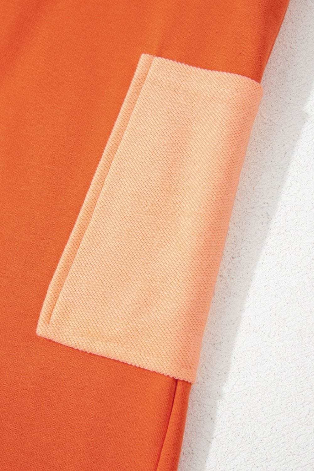 Two-Tone Short Sleeve V Neck Patched Pocket Romper - Trendsi - Flyclothing LLC