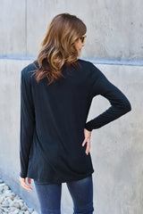 Basic Bae Full Size Round Neck Long Sleeve Top - ShopBasicbae - Flyclothing LLC