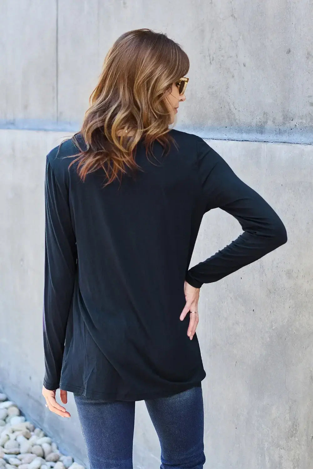 Basic Bae Full Size Round Neck Long Sleeve Top - ShopBasicbae - Flyclothing LLC