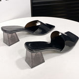 Open Toe Block Heel Sandals - Trendsi