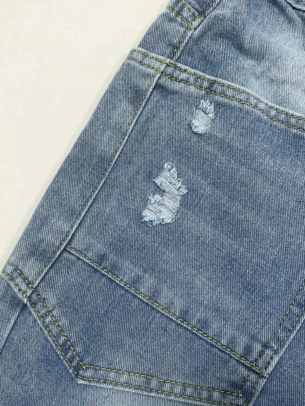 Distressed Jeans with Pockets - Trendsi - Flyclothing LLC
