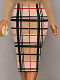 Plus Size Plaid Long Sleeve Mini Dress - Trendsi