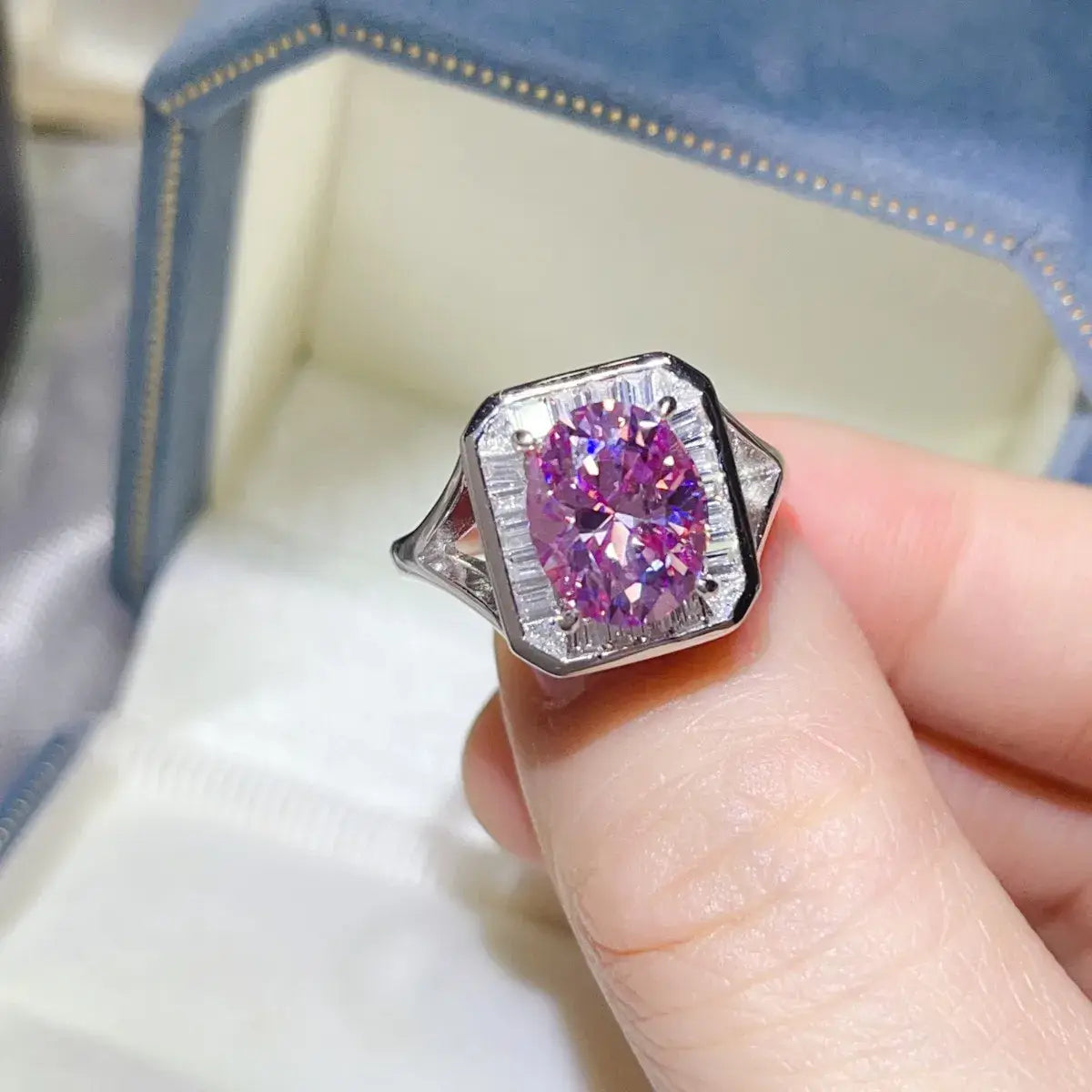 3 Carat Moissanite Square Ring - Trendsi - Flyclothing LLC