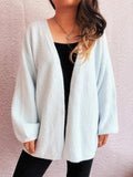 Open Front Long Sleeve Cardigan - Trendsi - Flyclothing LLC