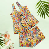 Baha Ranch Vintage Rodeo Poster Tankini Boy Shorts - Baha Ranch Western Wear - Flyclothing LLC