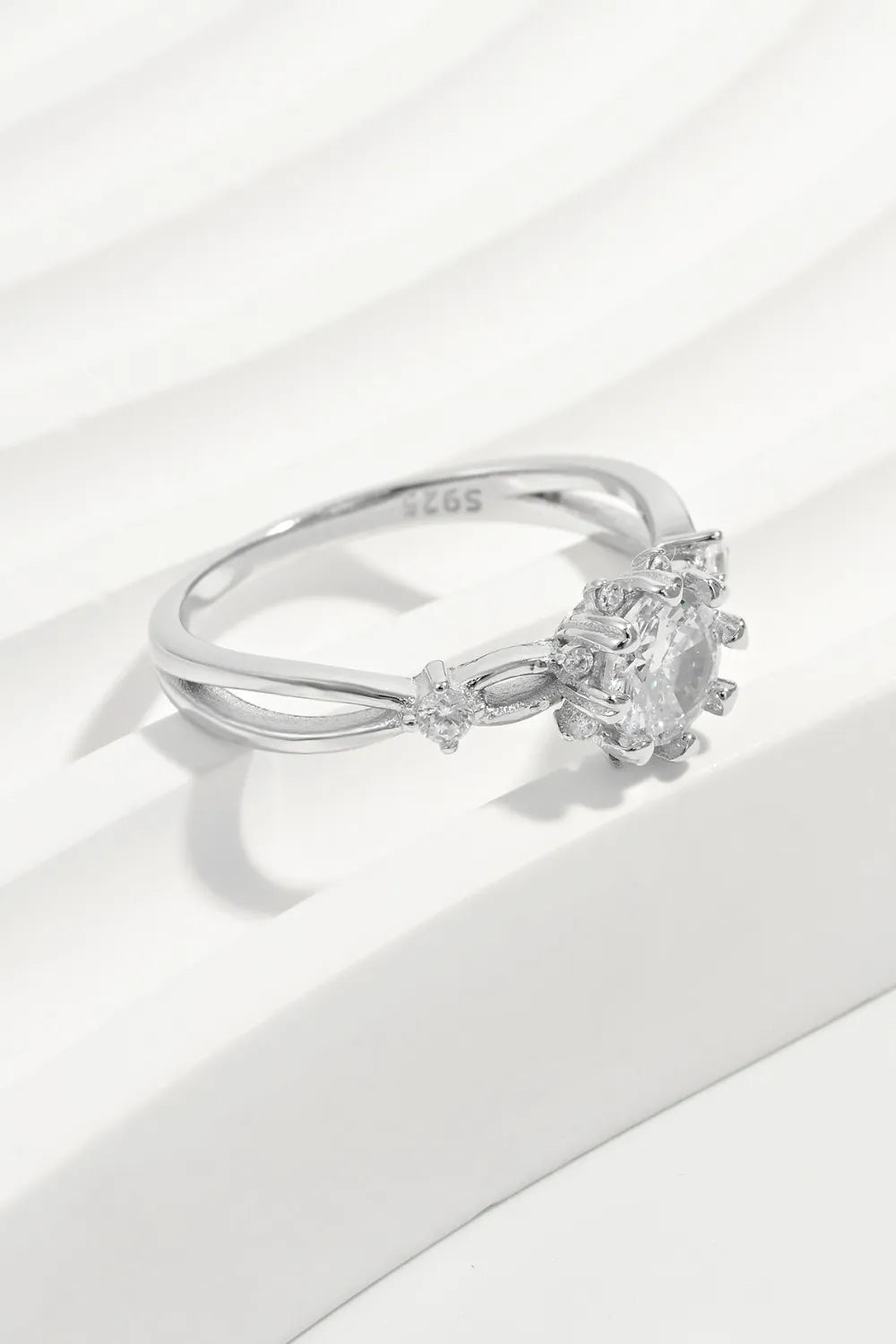 925 Sterling Silver Inlaid Zircon Ring - Trendsi - Flyclothing LLC