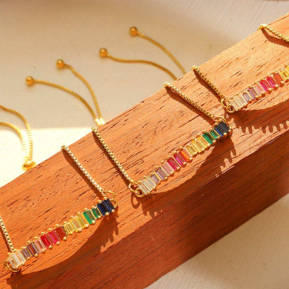 Contrast Zircon Titanium Steel Bracelet - Trendsi - Flyclothing LLC