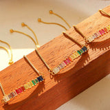 Contrast Zircon Titanium Steel Bracelet - Trendsi - Flyclothing LLC