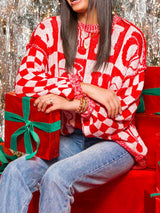 Letter Round Neck Long Sleeve Sweater - Trendsi - Flyclothing LLC