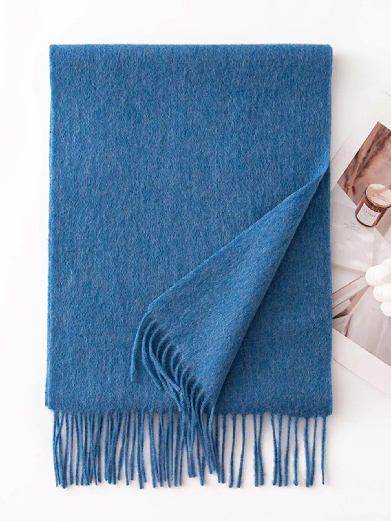 Solid Color Fringe Scarf - Trendsi - Flyclothing LLC