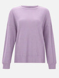 Side Slit Round Neck Long Sleeve T-Shirt - Trendsi - Flyclothing LLC