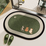 Stain-resistant Diatomaceous Earth Rug That Absorbs Water And Dries Quickly