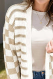 Striped Open Front Long Sleeve Cardigan - Trendsi - Flyclothing LLC
