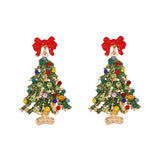 Christmas Tree Earrings with Bow - Trendsi - Flyclothing LLC