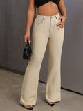 Bootcut Jeans with Pockets - Trendsi - Flyclothing LLC