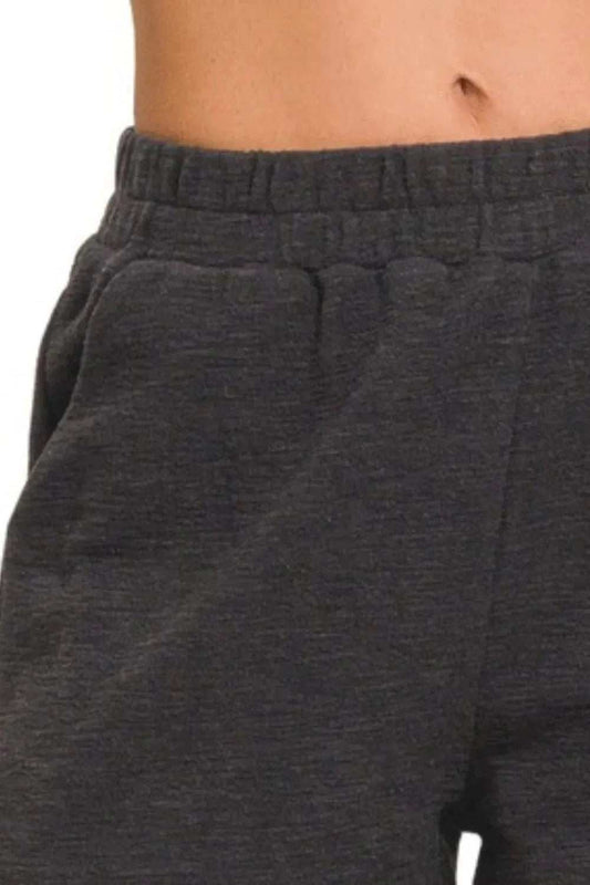 Zenana Cotton Slub Short Pants - Trendsi - Flyclothing LLC