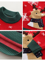Children's Christmas Reindeer Snowflake Knitted Sweater - Trendsi - Flyclothing LLC