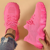 Lace Up Mesh Breathable Athletic - Trendsi