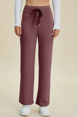 Basic Bae Full Size Air Scuba Drawstring Wide Leg Pants - ShopBasicbae - Flyclothing LLC