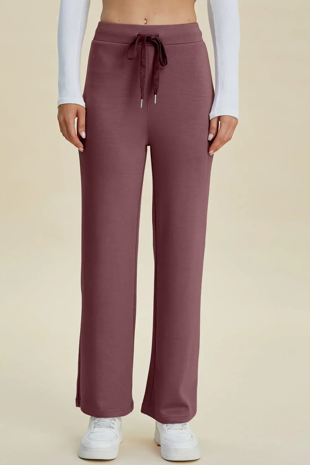 Basic Bae Full Size Air Scuba Drawstring Wide Leg Pants - ShopBasicbae - Flyclothing LLC