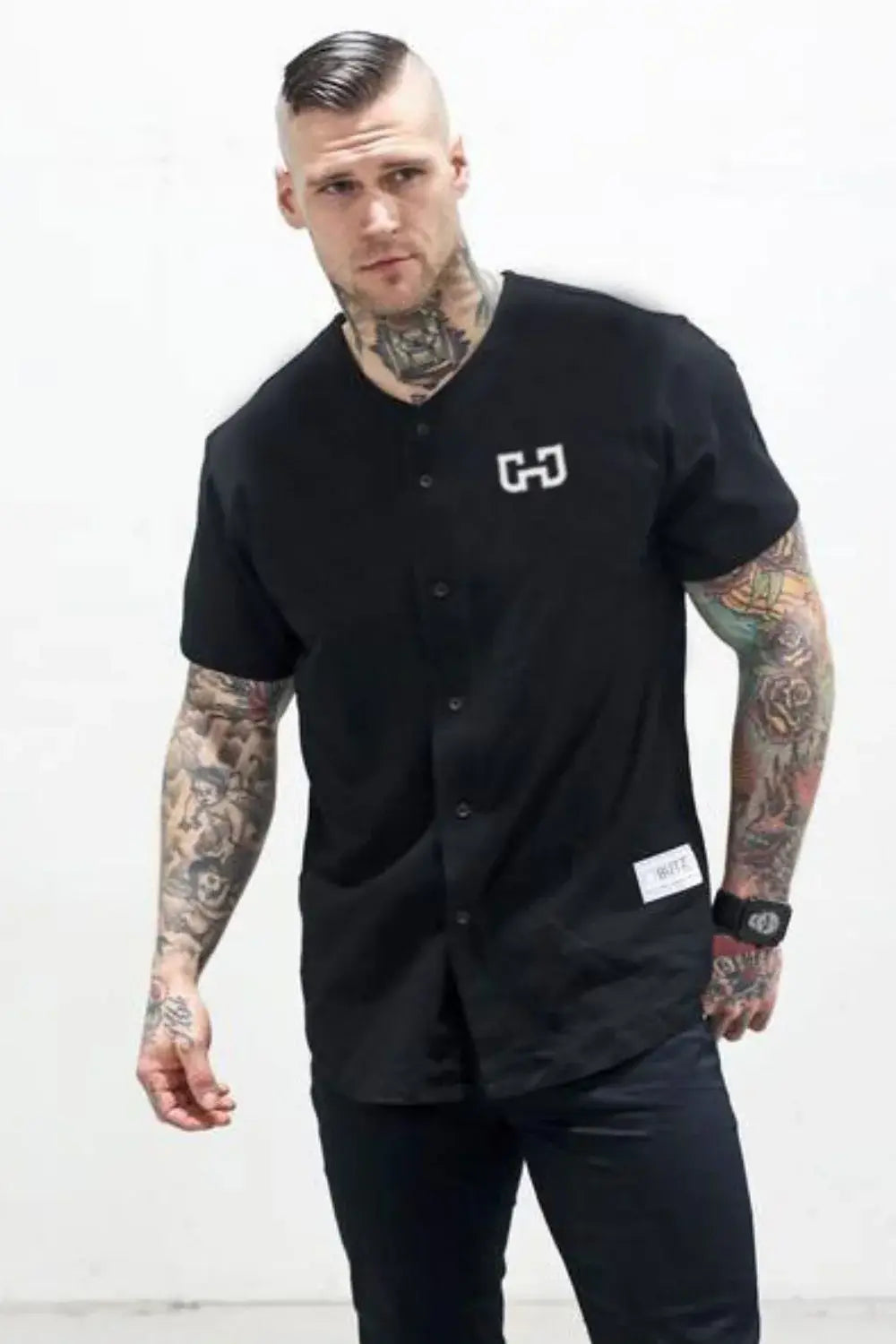 Men's Plus Size Button Down Short Sleeve Top - Trendsi - Flyclothing LLC