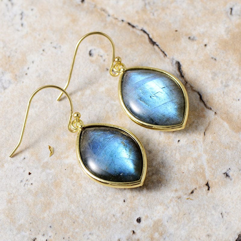 Copper Stone Teardrop Earrings - Trendsi