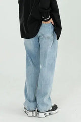 Mid Rise Wide Straight Jeans with Pockets - Trendsi - Flyclothing LLC