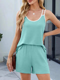 Casual Ribbed Tank Top and Shorts Set - Trendsi - Flyclothing LLC