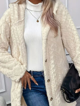 Faux Fur Teddy Coat with Button Front - Trendsi - Flyclothing LLC