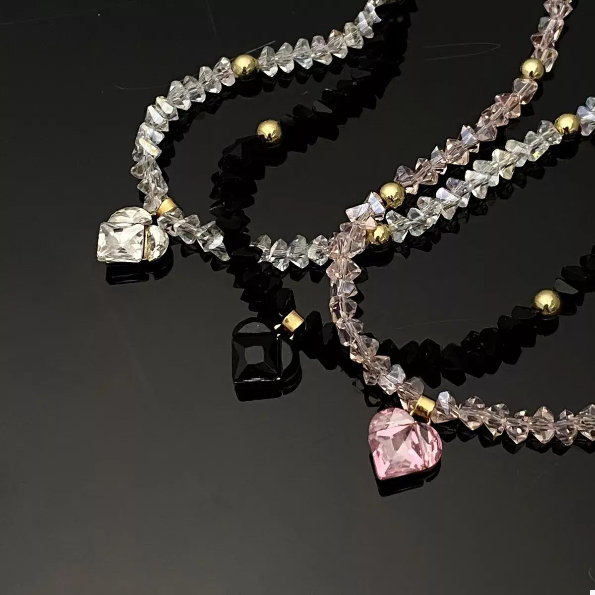 Pearl & Heart Pendant Necklace - Trendsi - Flyclothing LLC