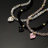 Pearl & Heart Pendant Necklace - Trendsi - Flyclothing LLC
