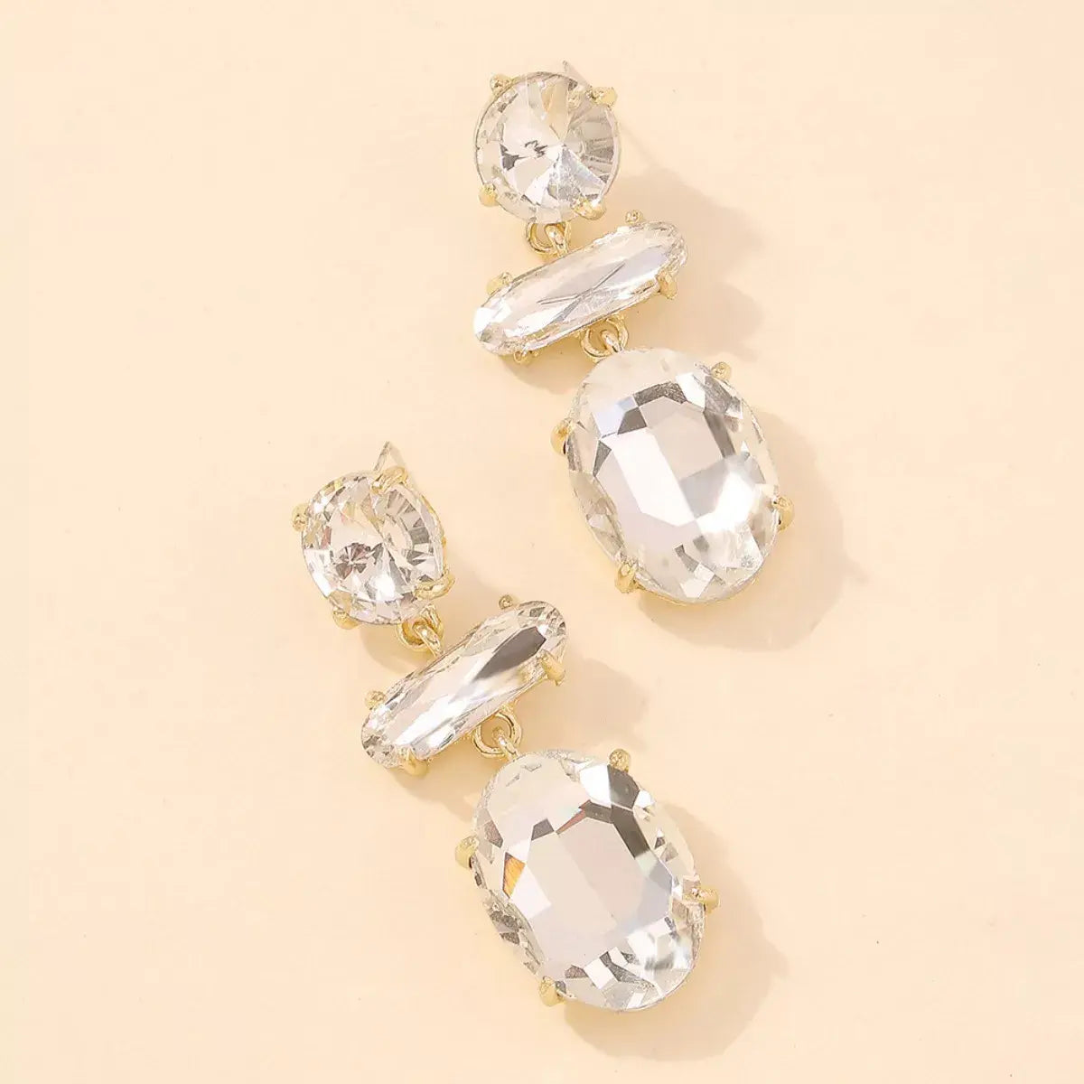 Alloy Geometric Dangle Earrings - Trendsi - Flyclothing LLC