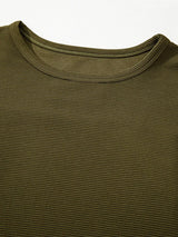 Ribbed Knit Oversized Sweatshirt - Trendsi - Flyclothing LLC
