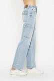 Judy Blue Full Size High Waist Straight Cargo Jeans - Trendsi - Flyclothing LLC