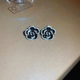 Copper Rhinestone Flower Earrings - Trendsi - Flyclothing LLC