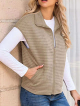 Zip-Up Vest Coat - Trendsi - Flyclothing LLC