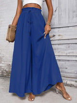 Tied High Waist Wide Leg Pants - Trendsi - Flyclothing LLC