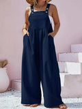 Plus Size Square Neck Wide Leg Overalls - Trendsi - Flyclothing LLC