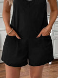 Full Size Scoop Neck Spaghetti Strap Overalls Plus Size - Trendsi - Flyclothing LLC