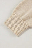 Crochet Flower Round Neck Long Sleeve Sweater - Trendsi - Flyclothing LLC