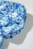 Floral Puff Sleeve Babydoll Mini Dress - Trendsi - Flyclothing LLC