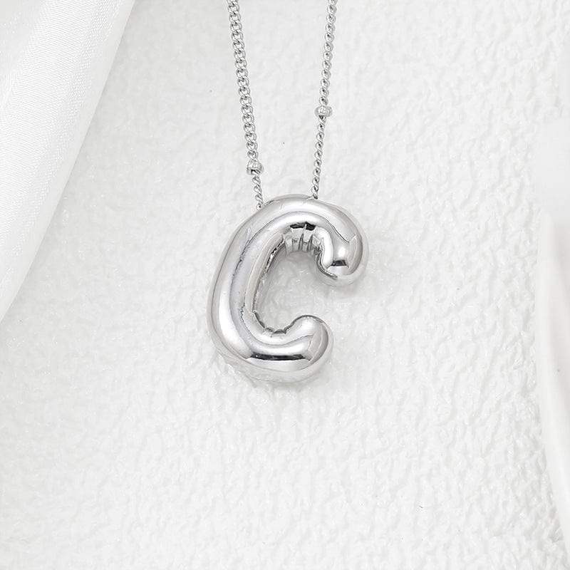 Copper Bubble Letter Pendant Necklace - Trendsi - Flyclothing LLC