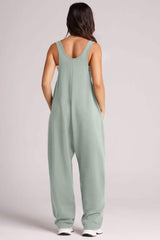 Wide Strap Jumpsuit with Pockets - Trendsi - Flyclothing LLC