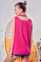 BiBi Cotton Span Knit Double Wear Tank Top - Trendsi - Flyclothing LLC