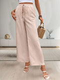 Tied Wide Leg Pants with Pockets Trendsi