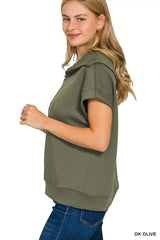 Zenana Scuba Half Zip Top - Trendsi - Flyclothing LLC