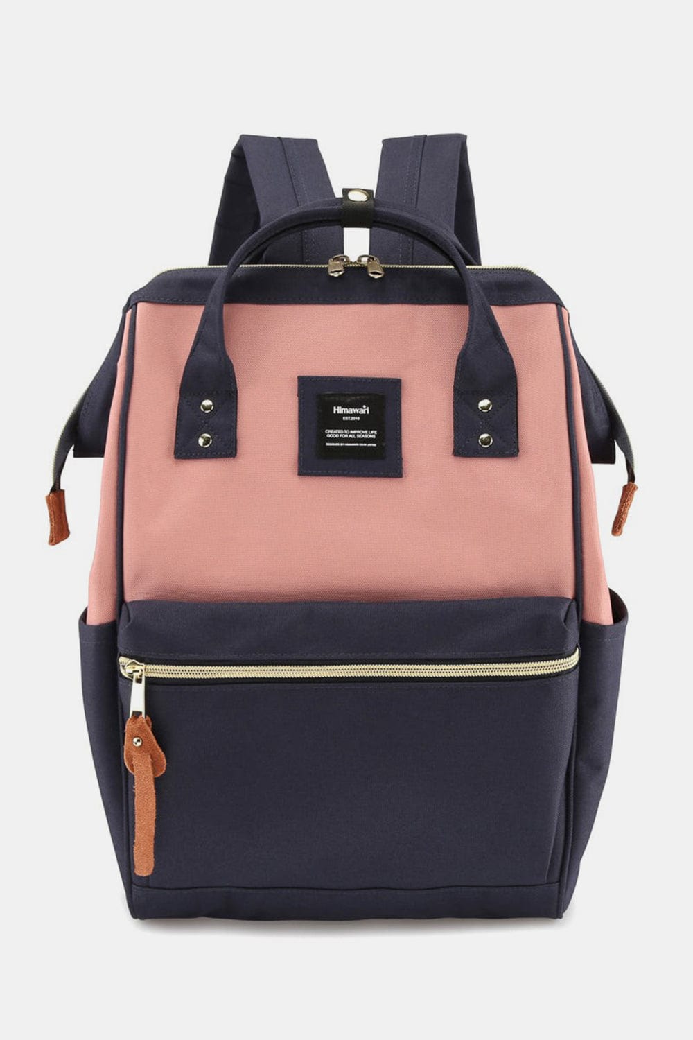 Himawari Waterproof Canvas Backpack Bag with Side Pockets - Trendsi