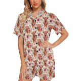 Baha Ranch Highland Cow Floral Women's Western Pajama Set