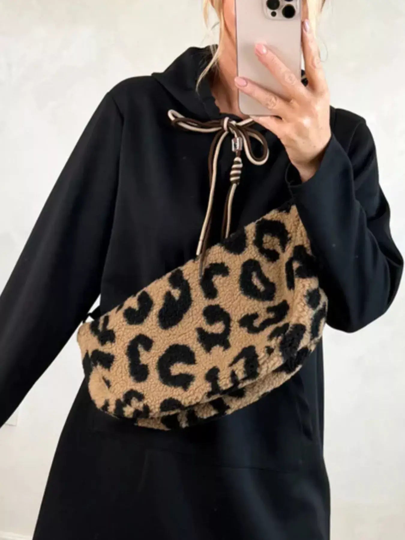 Full Size Casual Drawstring Hooded Sweatshirt Dress Plus Size - Trendsi - Flyclothing LLC